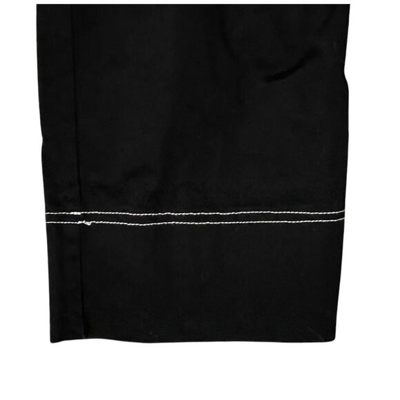 Barbara Lesser Fibers Size 12 Black Cropped Wide Leg High-Rise Jeans- Edgy - Picture 5 of 10